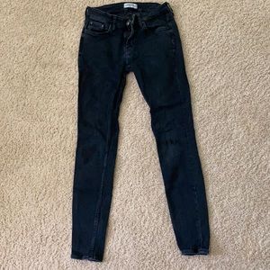 dark navy Zara skinny jeans